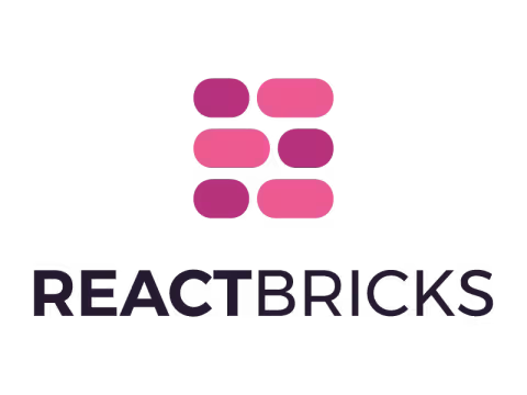 React Bricks logo representing interlocking pink bricks